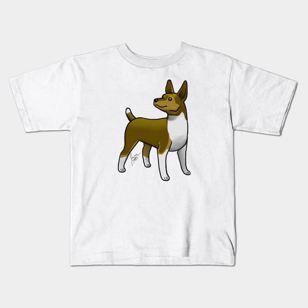 Dog - Rat Terrier - Chocolate Tri-Color Kids T-Shirt by Jen's Dogs Custom Gifts and Designs